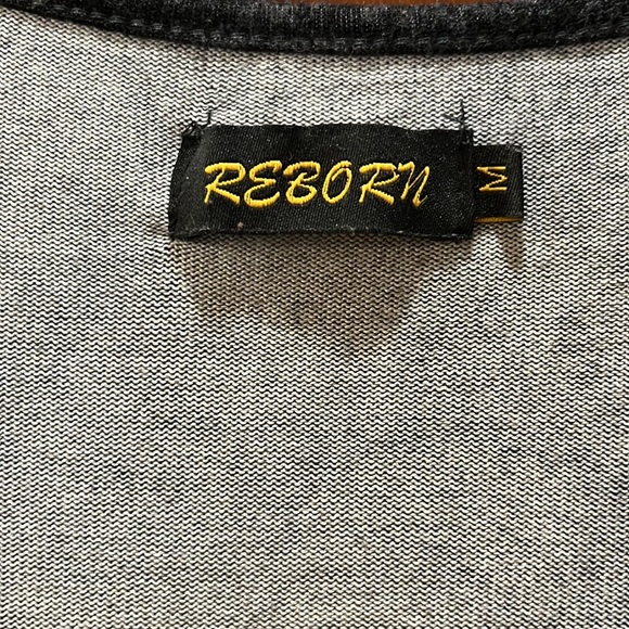 Dark gray/black subtle paisley pattern dress. Size medium. Asymmetrical hem. - Picture 3 of 4